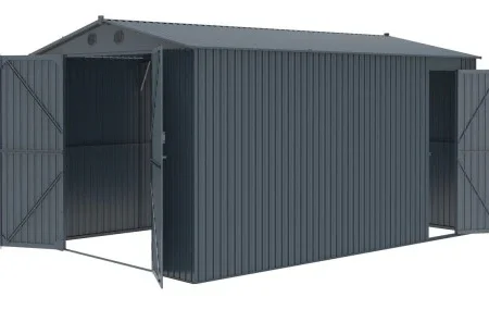 Cobertizo de almacenamiento metálico 13x20FT – Solución elegante y duradera para sus espacios al aire libre