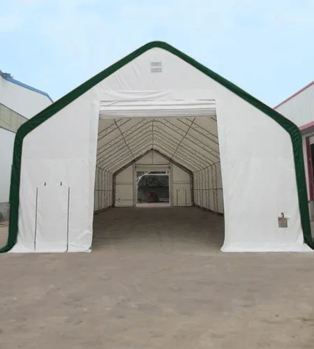 Cobertizo de almacenamiento de doble armazón L30’xL40’xH20′ – Robusto y versátil