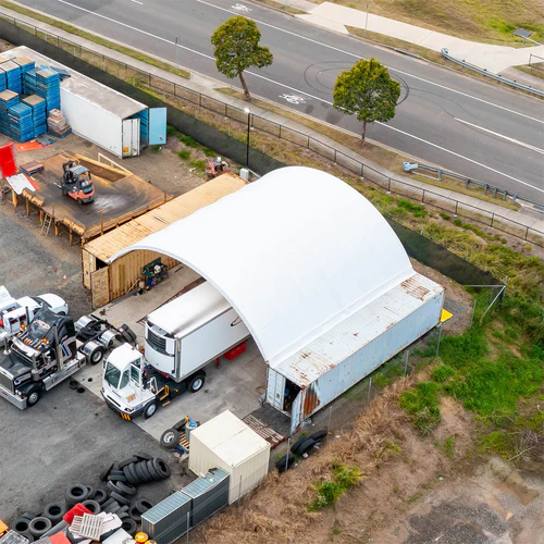 Cobertizo para contenedores marítimos 40’x40’x13′ – Robusto y versátil - Imagen 5