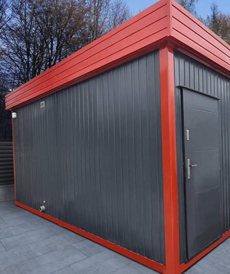 Contenedor de oficina doble (29,4m²) con baño