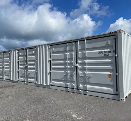 Contenedor High Cube de 40 pies con 3 puertas laterales – Espacio versátil y acceso optimizado