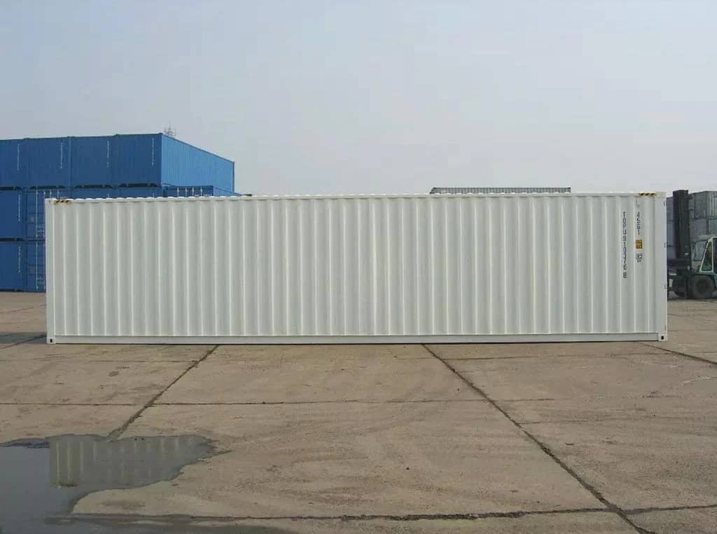 Contenedor marítimo blanco de 40 pies – nuevo - Imagen 3